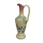 Fenton Burmese Satin Rose Bed Ewer Hand Painted Limited Edition