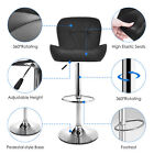 Set Of 2 Bar Stools Swivel Adjustable Bar Chair Modern Pu Leather Pub Bar Chairs