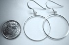 Simple Circles 925 Sterling Silver Dangle Earrings