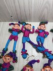 Lot Of 10 Vintage Christmas Pixie Elf Knee Hugger Doll Shelf Sitter Nylon