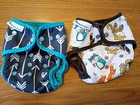 Lot Of 7 Pre Owned Cloth Diaper Covers One Size 8-35 Lbs Various Brands