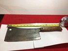  rare  Vintage Myco Meat Cleaver Solid Steel Wood Handle 9    Blade Walter Myers 