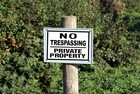 Large No Trespassing Signs Private Property Metal 10x14 Aluminum Durable weather