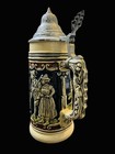 Luchow   s German Beer Stein Pewter Dbgm Lid  8 Stamp Aid Det Alm  5l Vintage