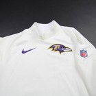 Baltimore Ravens Nike Nfl On Field Dri-fit Long Sleeve Shirt Men s White Used