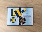 Ukrainian Award Medal  cross Of The Patriot Of Ukraine  With Doc  Ribbon Block