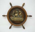 Ucagco Vintage Wall Wood Decoration Ship Ship   s Helm 8        Set Of 3