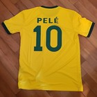 New Pele Brazil Soccer Jersey Retro All Sizes Available Goat Kids   Adults Sizes
