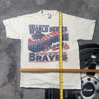 Vintage 1995 Atlanta Braves World Series Champions Mlb T-shirt Medium Logo 7