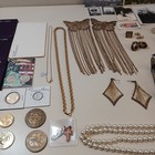 Vintage Estate Junk Drawer Fashion Jewelry Lot Us Mint Proof Coins Tokens Tool