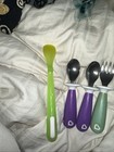3 Munchkin Raise Toddler Spoon Set  12  Months  Bpa Free  Qty 4 Green  Purple