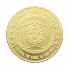 Protector Coin Chip Metal Poker Guard Card Gold Plated   Round Plastic Case