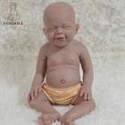 Us Stock Cosdoll 18 5  Full Body Silicone Reborn Baby Dolls Newborn Girl  brown