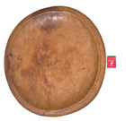 Vintage Large Wood Bowl Engraved Papua New Guinea Hand Carved Oceana Art