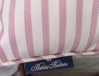 Brooks Brothers Indoor Outdoor Throw Decorative Pillow Square Pink Stripe 18   