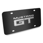 Ford Mustang Gt 3d Logo Black Carbon Fiber Patten Stainless Steel License Plate