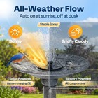 Vivohome Solar Bird Bath Fountain And Reservoir Battery System 20 Bowl 1 2 Gal