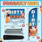 Hahafelt 5 Pcs Dirty Soda Stand Decor Kit Swooper Feather Flag With Pole Yard   