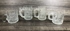 Batman Forever Dc Comics Mcdonalds  Emboss Glass Cup Mug - Complete Set Of 4