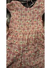 Piupiuchick Girls Cherry Print Check Cotton Dress Cap Sleeves Tie Back Size 10