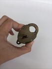 Antique 1800s Brass Padlock With Key
