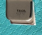 Tiffany   Co   Tie Bar Clip  Sterling Silver 925 With Gold X  Vintage
