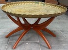 Vintage Mcm Brass Wood Brazilian Spider Leg Table Modern Mid Century 60s 70s