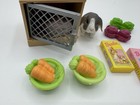 Mattel Barbie Doll Pets   Bunny Rabbit And Cage Accessories   Pet Lot Bunny