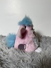 Furby Original 1998 Pink   White Plush W  Blue Hair Tail  Age 4-7