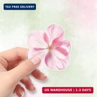 Clear Flower Stickers 50 Pcs Transparent Floral Vinyl Decals Soft Botanical Prin