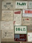 17 Vintage Qsl Amateur Radio Cards Lot   Letter With Pics Map   Overseas Cards