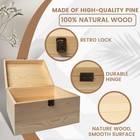 10 71x8x5 66-inch Unfinished Wooden Box With Hinged Lid   Front Clasp For Diy Ar