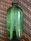 Vintage Texaco Green Glass Outboard Motor Oil Bottle