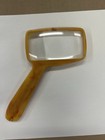 Bausch   Lomb Optical Co Butterscotch Magnifying Glass Rectangular Vintage