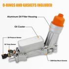 Aluminum Engine Oil Cooler Filter Housing Fit 11-16 Chrysler Dodge Jeep Ram 3 6l