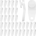 150 Pieces Traverse Rod Slides Curtain Replacement White Plastic Snap In Travers