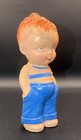 Vintage 1950s Signed Irwin Rubber Squeaking Boy Toy Works 7  Tall