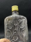 1970 Schenley Thistle Embossed One Pint Vintage Glass Whiskey Bottle With Cap