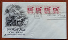 Mail Wagon Transportation Coil Pair 1981 Artcraft Cachet Fdc Pnc 1 Unaddr