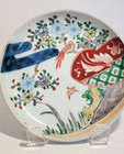 Antique Chinese Export Famille Verte Shallow Bowl 2 Finger Florals Birds