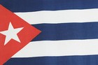 Vintage Cuba Linen Pennant Parade Flag 17 1 2 X 11 1 2 Pre World War 2  