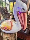 11    Pelican On Base Hand-carved Smokin  Tikis Hawaii Oceanic