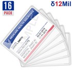 16 Pack - Medicare Card Holder Protector Sleeves - Clear Vinyl Credit Card Cover