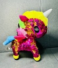 Tokidoki 2019 Aurora Sequin Comet Pink Flip To Gold Unicorno 7 5  Plush Nwt Rare