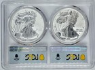 2021 Reverse Proof American Silver Eagle Designer 2pc Set Pcgs Pr70 Fdoi Flag