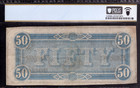 1864  50 Confederate States Of America Note Currency T-66 Pf-8 Pcgs B Vf 25