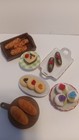 Dollhouse Mini Bakery cafe Food Lot 6 Piece Set New
