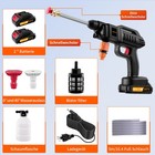 Cordless Electric High Pressure Water Spray Gun Car Washer Portable Cleaner Tool