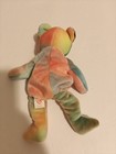 Ty Beanie Baby  peace  Tye Dyed Multicolor Bear 1996 Vintage Korean Market