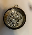 Antique Swedish Copper Tin Lined Chocolate Mold Round Jello  4x1    Farmhouse